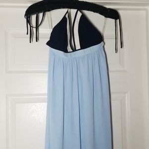 Light/navy blue maxi dress